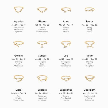 Bearfruit Jewelry - Anneau du zodiaque constellation - Capricorne