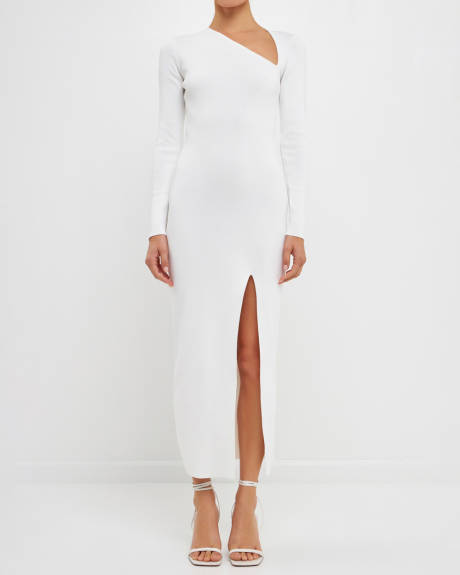 endless rose- Cut Out Long Sleeve Maxi