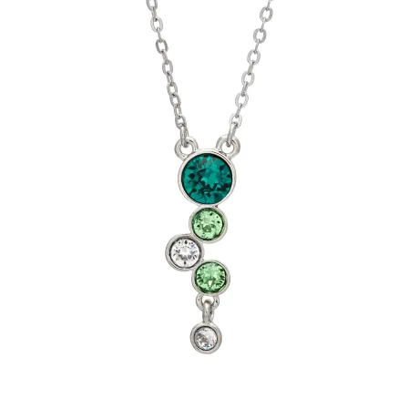 Emerald Crystal Clustered Pendant Necklace made with Quality Austrian Crystals - MICALLA