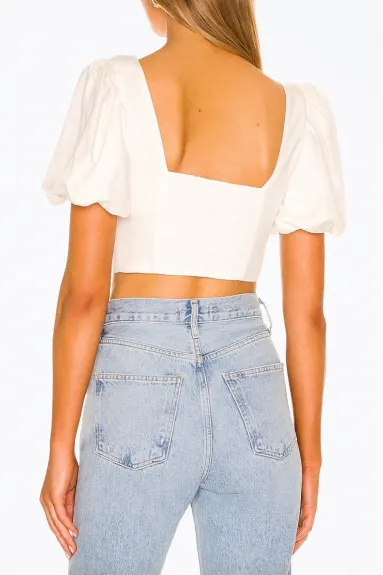 for Love & Lemons JESSIE CUTOUT CROPPED TOP