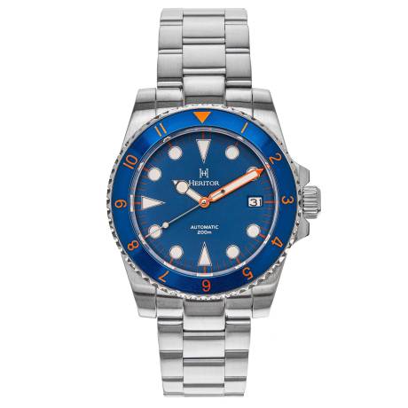 Heritor Automatic Luciano Bracelet Watch w/Date - Black/Blue