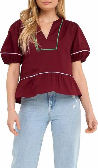 Falling for Maroon - Top p
