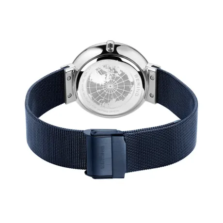 BERING - 39mm Men's Solar Stainless Steel Watch In Silver/Blue