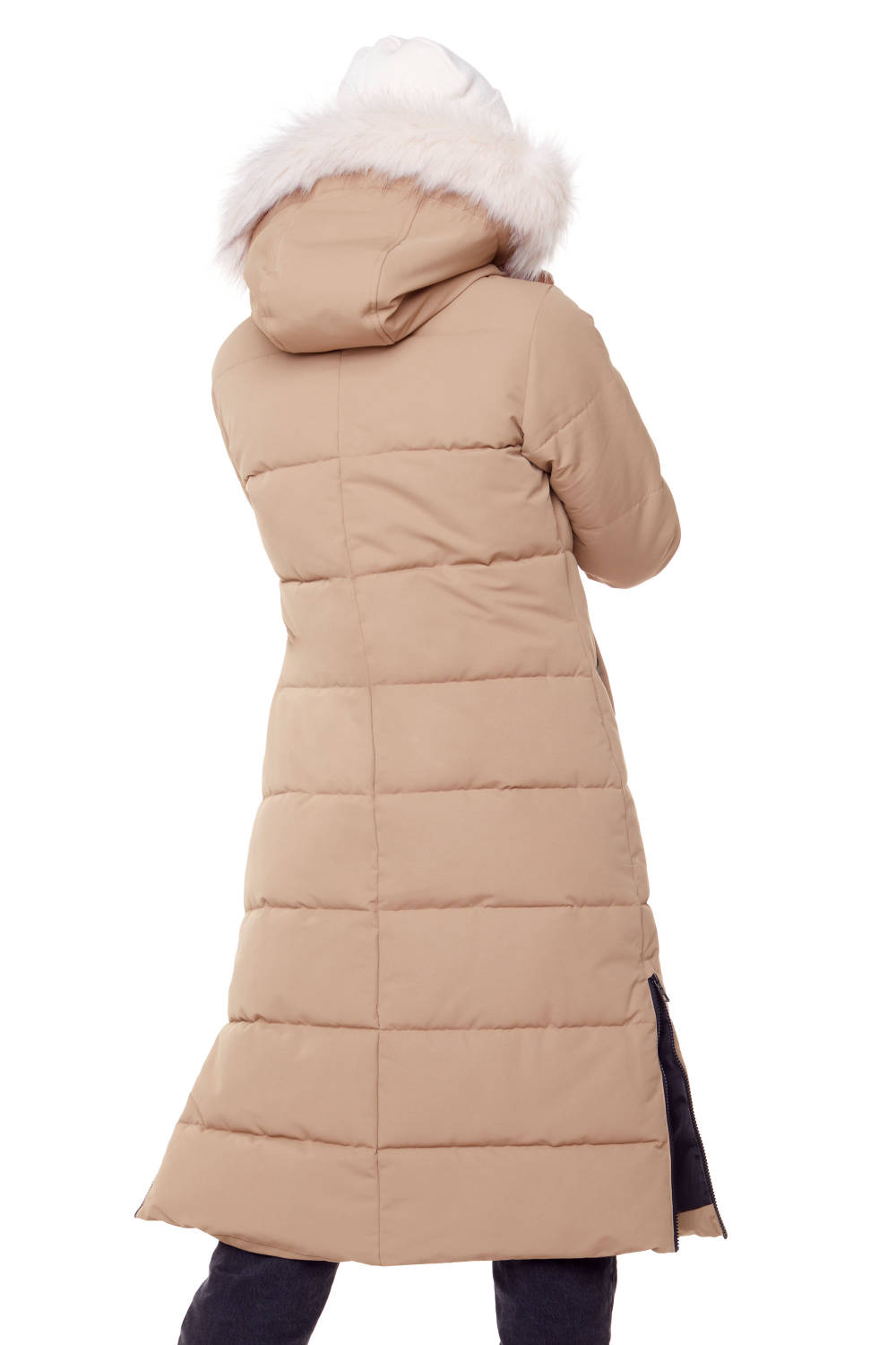 Alpine North Parka longue femme recyclée duvet végan (veste résistante à l’eau, coupe-vent, isolante à capuche)