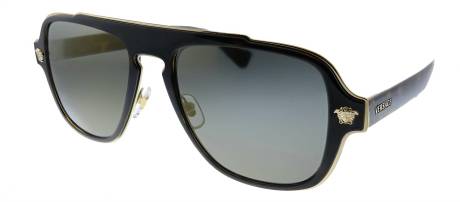 VERSACE - Square Plastic Sunglasses With Grey Mirror Lens