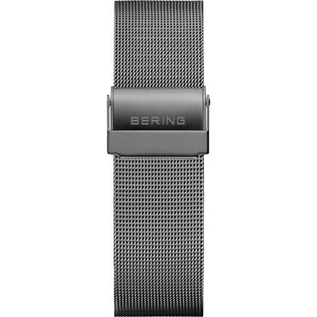 BERING - Montre classique en acier inoxydable pour hommes de 40 mm en argent/gris