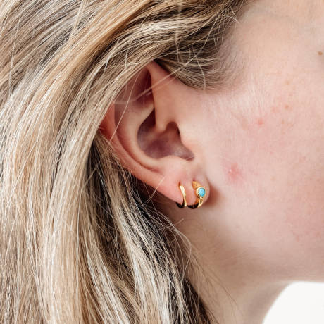 Horace Jewelry - Petites boucles d'oreilles de type dormeuse légèrement torsadées Slipo