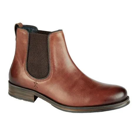 Roamers - Mens Leather Conker Twin Gusset Ankle Boots