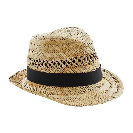 Beechfield - Unisex Straw Summer Trilby Hat