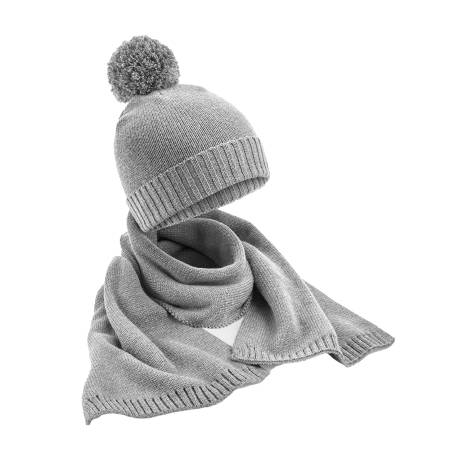 Beechfield - Womens/Ladies Flecked Hat And Scarf Set