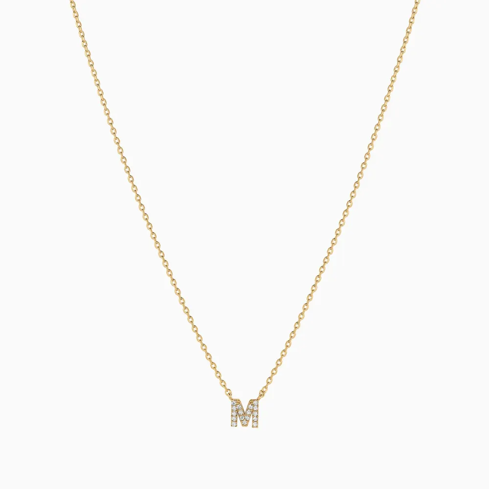 Bearfruit Jewelry - Collier initial en cristal - Lettre M