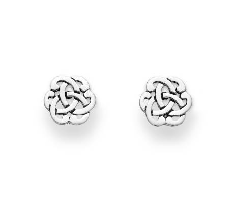 Ag Sterling - Sterling Silver Celtic Knot Stud Earrings