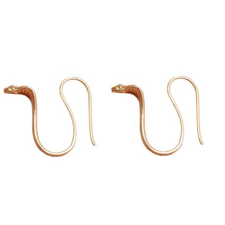 Goldtone Cobra Snake Threader Earrings - Don't AsK