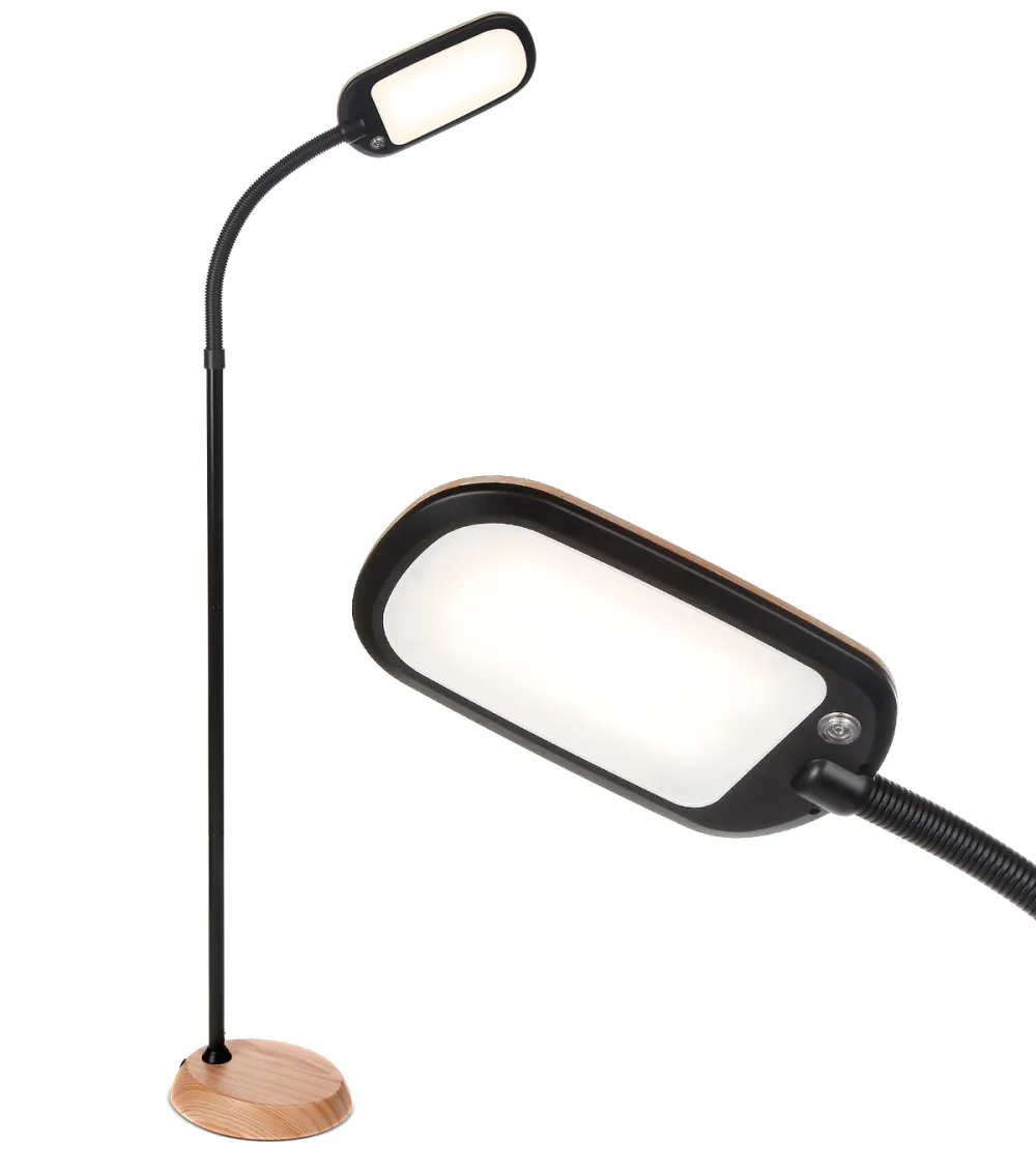 Litespan Slim Led Gooseneck Floor Lamp With Adjustable Head