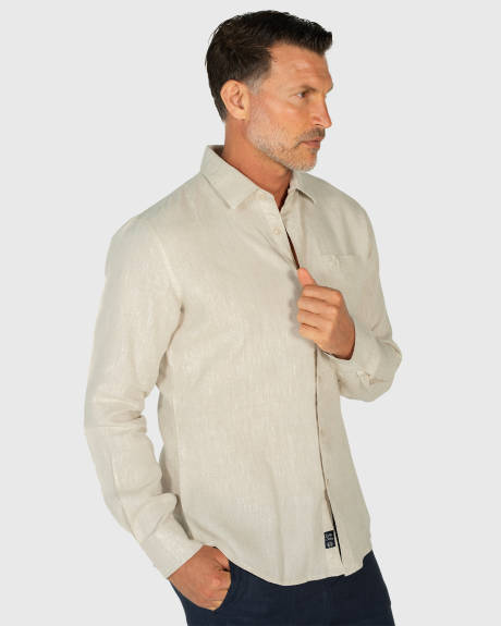 Coast Clothing Co. - Chemise en lin à manches longues en sable