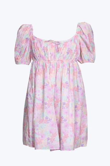 for Love & Lemons - Kennedy Floral-Print Open-Back Cotton-Poplin Mini Dress