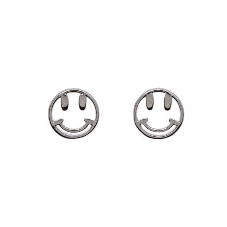 Ag Sterling - Boucles d'oreilles "Happy Face" en argent sterling