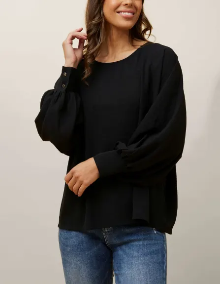 Annick - Eloise Oversized Blouse Long Sleeves Solid