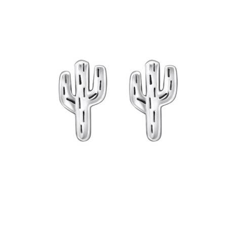 Ag Sterling - Sterling Silver Cactus Stud Earrings