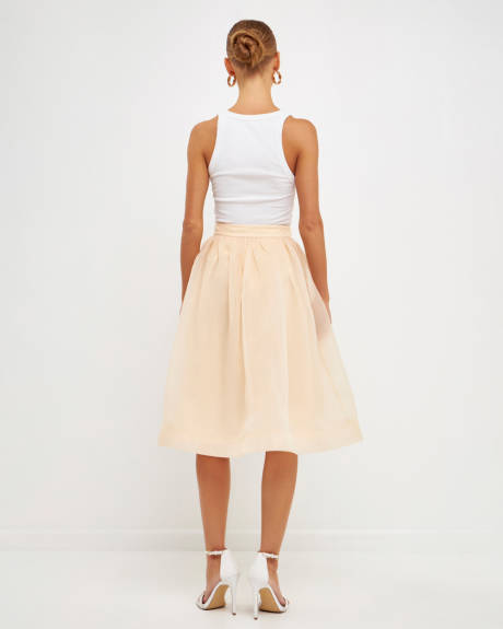 endless rose- Organza A Line Midi Skirt