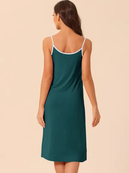 cheibear - Cami Dress Pullover Midi Nightgown