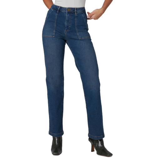 Lola Jeans DENVER-RCB2 High Rise Straight Jeans