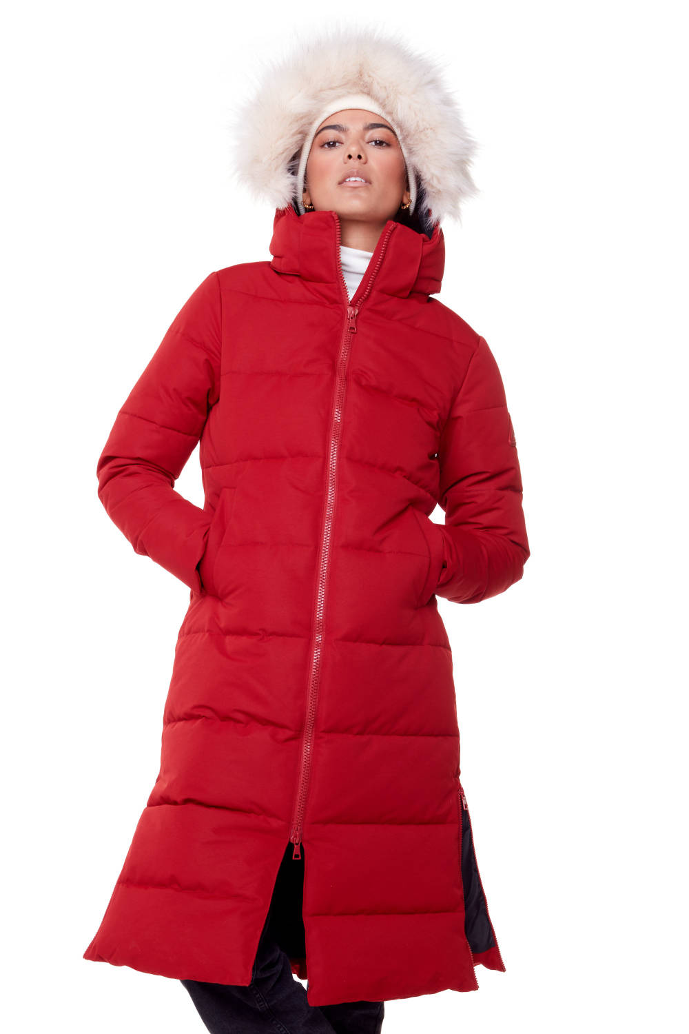 Alpine North Women's Vegan Down Recycled Ultra Long Winter Parka - Water Repellent, Windproof, Insulated Jacket with Hood
