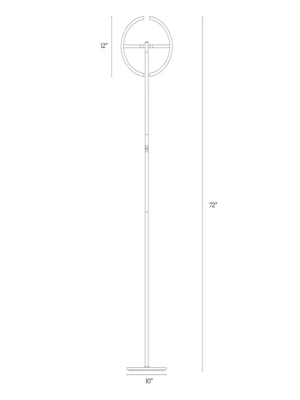 Halo Split Led Torchiere Floor Lamp With Adjustable Head With Rotating Angles