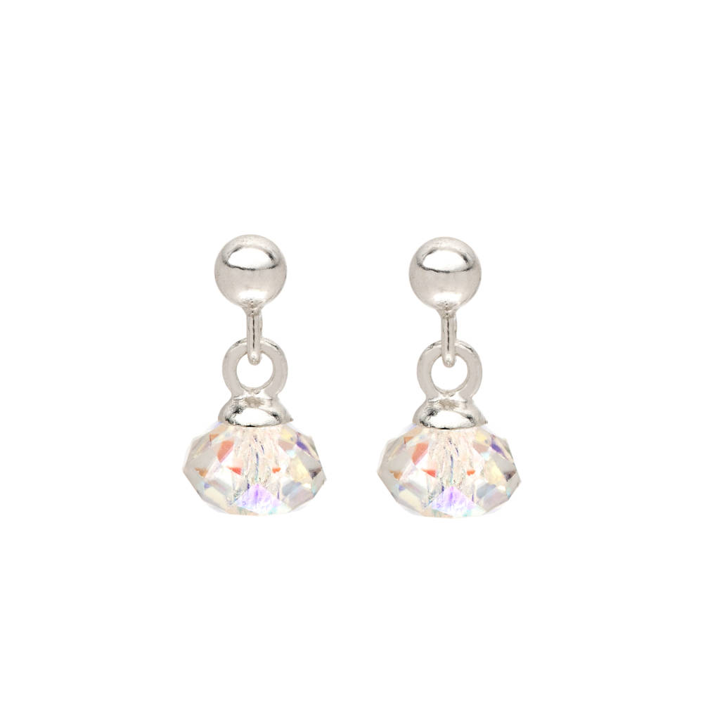 Silvertone Crystal Drop Earrings made with Quality Austrian Crystals - MICALLA