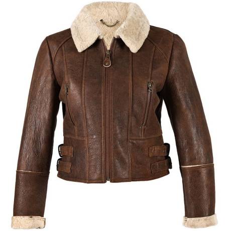 Eastern Counties Leather - Womens/Ladies Ella Cropped Sheepskin Flying Jacket