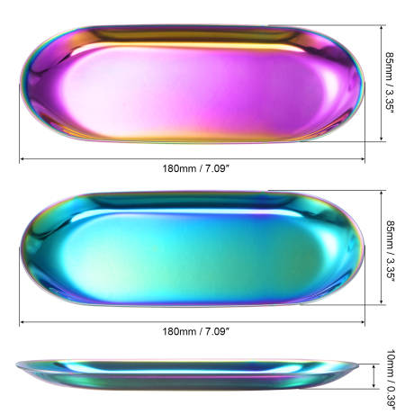 Cheibear - Plaque de décoration holographique couleur arc-en-ciel 3pcs