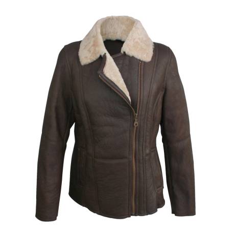 Eastern Counties Leather - Womens/Ladies Celene Aviator Sheepskin Coat
