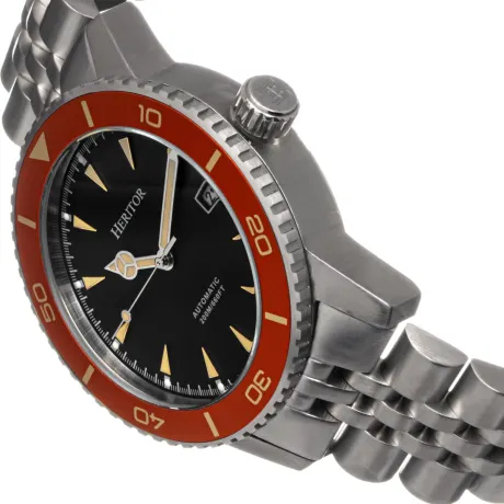 Heritor Automatic - Hurst Bracelet Watch w/Date - Orange