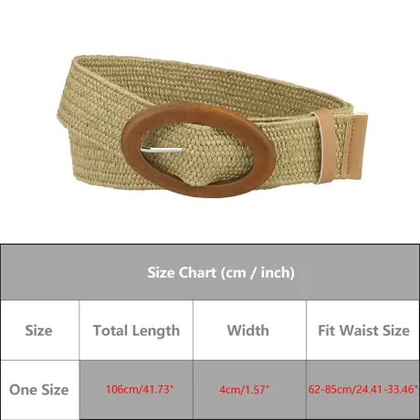 Allegra K- Elastic Waist Wide Stretch Woven Belt
