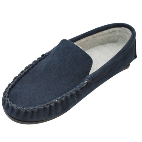 Eastern Counties Leather - Mens Berber Fleece Lined Suede Moccasins