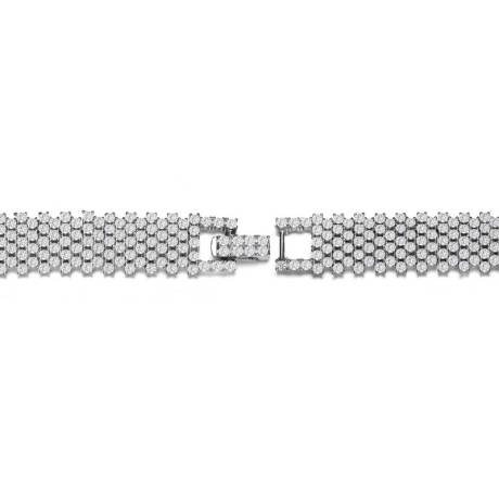 Genevive Sterling Silver with 3mm Coloured Cubic Zirconia Tennis Bracelet