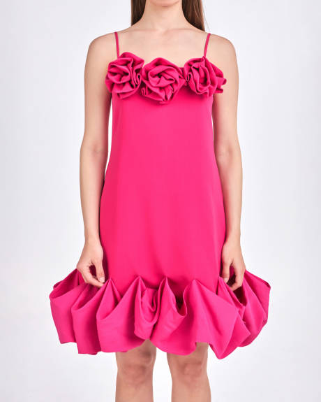 endless rose- Rose Bubble Mini Dress