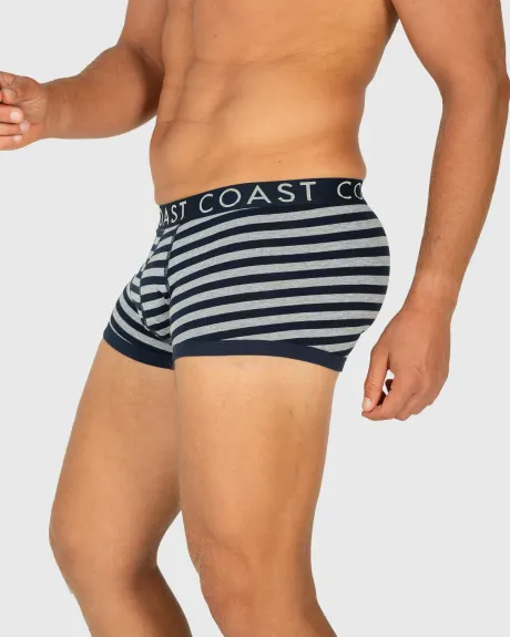 Coast Clothing Co. - Lot de 3 boxers à rayures