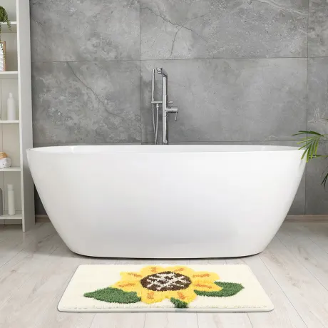 PiccoCasa- Soft No Slip and Absorbent Bathroom Rug 16" x 24"