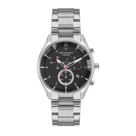 LEE COOPER-Men's Silver 47mm  watch w/Black Dial