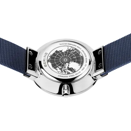 BERING - 39mm Men's Solar Stainless Steel Watch In Silver/Blue