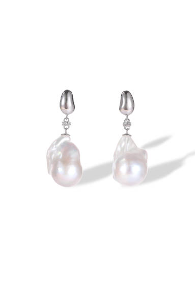 Classicharms-Doris Natural Baroque Pearl Drop Earrings