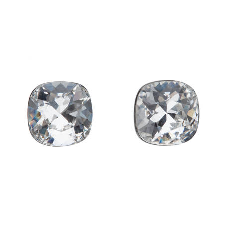 Clear Cushion  Stud Earrings made with Quality Austrian Crystals - MICALLA