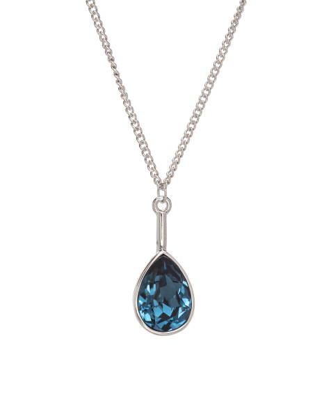 Montana crystal Teardrop Necklace made with Quality Austrian Crystals - MICALLA