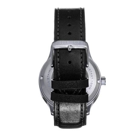 Heritor Automatic – Montre Bradford avec bracelet en cuir et date – Noir