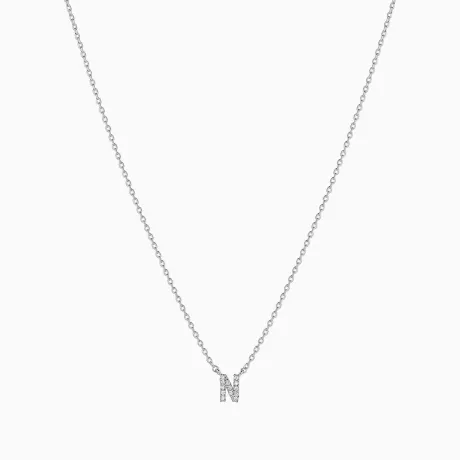 Bearfruit Jewelry - Crystal Initial Necklace - Letter N