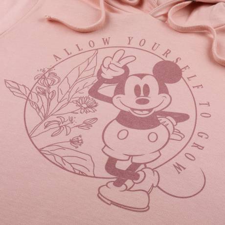 Disney - Womens/Ladies Allow Yourself To Grow Mickey Mouse Crop Hoodie
