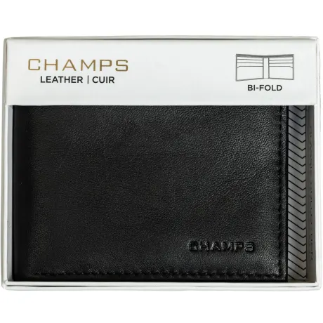 CHAMPS Classic Collection Genuine Leather RFID blocking Bi-Fold wallet in Gift box