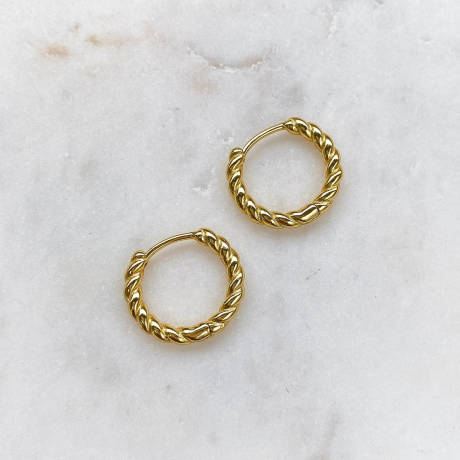 Horace Jewelry - Boucles d'oreilles anneaux torsadés Torso