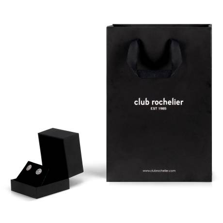 Club Rochelier 5A Cubic Zirconia Geometric Halo Stud Earrings